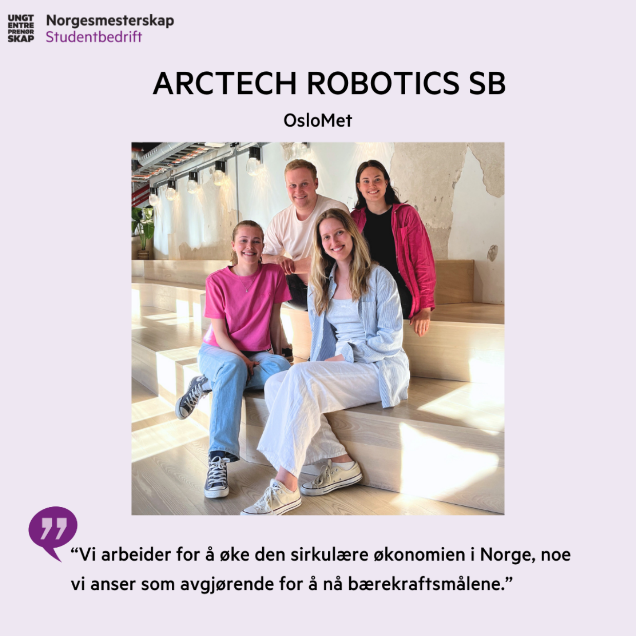 Portrett Arctech Robotics SB